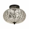 Lampani Edda Musta 30cm Kristalliplafondi