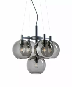 Lampani Gloria Røyk/Grafitt 50 Cm Takkrone