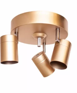 Lampani Correct Takspotlight-pyöreä 3-kerroksinen Kulta