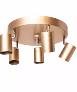 Lampani Correct Takspotlight-pyöreä 5-kerroksinen Kulta