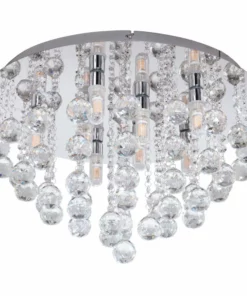 Lampani Almonte Plafondi 50cm Kromi/Kristalli
