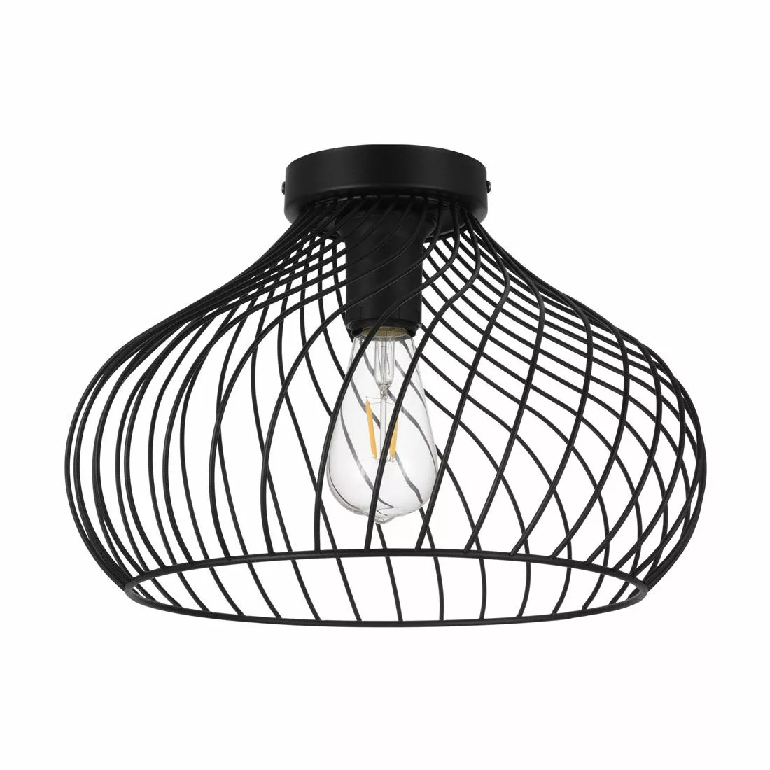 Staverton Plafondi Musta Lampani Staverton Plafondi Musta -Lampan kauppa eglo staverton plafond svart