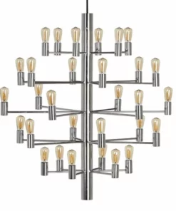 Lampani Manola Kruunu 30-haarinen Kromi Kattovalaisin