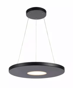 Lampani Plate Musta 54cm Led Kattovalaisin