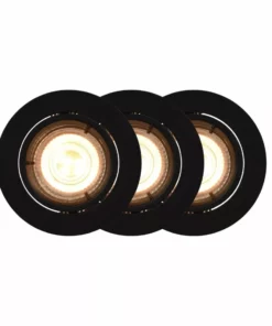 Lampani Carina Smart Spotlights 3 Kpl Pyöreä Musta