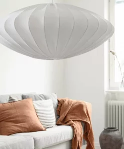 Lampani Ellipse Valkoinen Jersey 80cm Varjostin -Lampan kauppa wattveke ellipse vit jersey 80cm takskarm 4