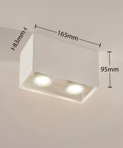 Arcchio 2-lamp. Pinta-asennettava Downlight Carson, Valk. -Lampan kauppa 2 lamp pinta asennettava downlight carson valk 2