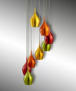 Searchlight 8-lamp. Vibrant-riippuvalaisin, Värikäs