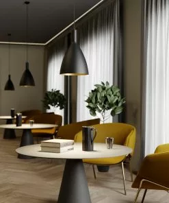 Arcchio Arthuria -riippuvalo, 1-lamp., Musta