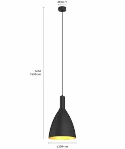 Arcchio Arthuria -riippuvalo, 1-lamp., Musta -Lampan kauppa arcchio arthuria riippuvalo 1 lamp musta 4