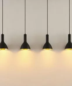 Arcchio Cosmina -riippuvalo, 4-lamp., Musta