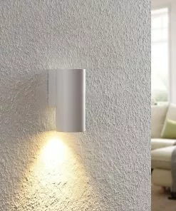 Arcchio Dilana -seinävalo, Pyöreä, 1-lamp., Valk.