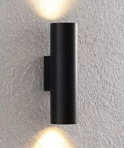 Arcchio Dilana -seinävalo, Pyöreä, 2-lamp., Musta -Lampan kauppa arcchio dilana seinaevalo pyoereae 2 lamp musta 8