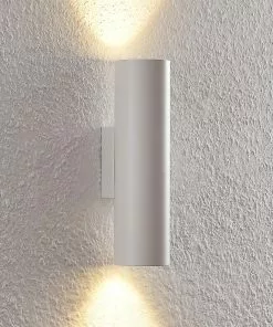 Arcchio Dilana -seinävalo, Pyöreä, 2-lamp., Valk.