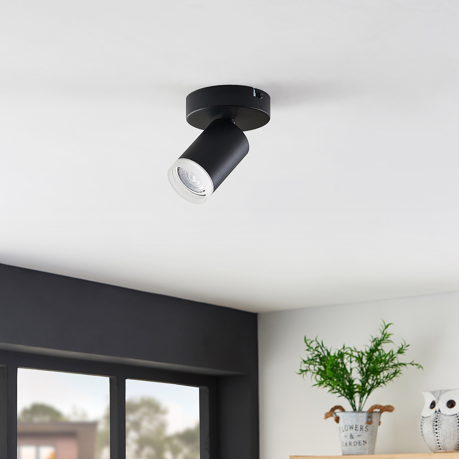 Arcchio Efilius-kattospotti pyöreä musta 1-lamp. Arcchio Efilius-kattospotti Pyöreä Musta 1-lamp. -Lampan kauppa arcchio efilius kattospotti pyoereae musta 1 lamp 1