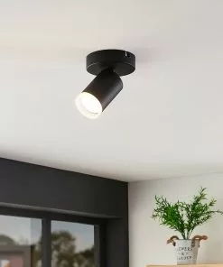 Arcchio Efilius-kattospotti Pyöreä Musta 1-lamp.