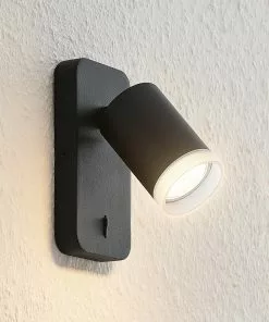 Arcchio Efilius -spotti Kulmikas Musta 1-lamp.