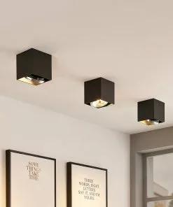 Arcchio Jarle -kattovalo, 1-lamp., Musta