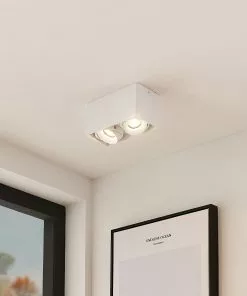 Arcchio Kubika -alasvalo, 2-lamp., Valkoinen