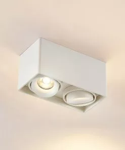 Arcchio Kubika -alasvalo, 2-lamp., Valkoinen -Lampan kauppa arcchio kubika alasvalo 2 lamp valkoinen 3