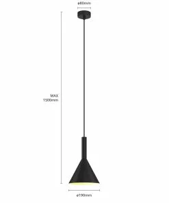 Arcchio Tadej -riippuvalo 1-lamp. 19cm Musta-valk. -Lampan kauppa arcchio tadej riippuvalo 1 lamp 19cm musta valk 5