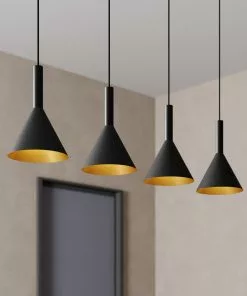 Arcchio Tadej -riippuvalo 4-lamp., Musta-kulta -Lampan kauppa arcchio tadej riippuvalo 4 lamp musta kulta 8