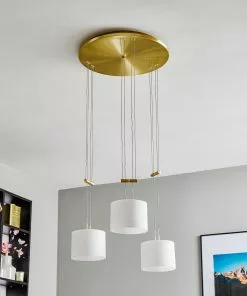 BANKAMP Grazia Riippuvalo 3-lamp Pyöreä Messinki