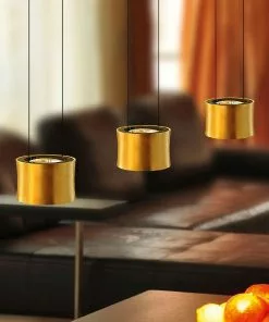 BANKAMP Impulse -LED-riippuvalaisin 3-lamp. Kulta -Lampan kauppa bankamp impulse led riippuvalaisin 3 lamp kulta 2