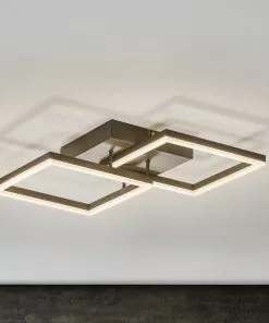 Fabas Luce Bard-LED-kattovalo, 45x45 Cm 2-lamp., Antrasiitti -Lampan kauppa bard led kattovalo 45x45 cm 2 lamp antrasiitti 7