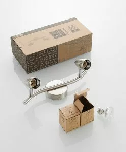 ELC Farida -LED-kohdevalo, Nikkeli, 2-lamp. -Lampan kauppa elc farida led kohdevalo nikkeli 2 lamp 6