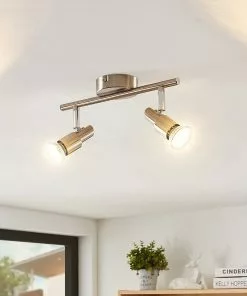 ELC Farida -LED-kohdevalo, Nikkeli, 2-lamp.
