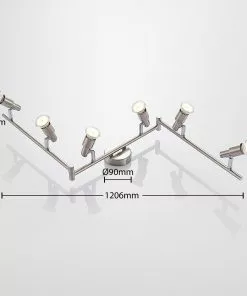 ELC Farida -LED-kohdevalo, Nikkeli, 6-lamp. -Lampan kauppa elc farida led kohdevalo nikkeli 6 lamp 2
