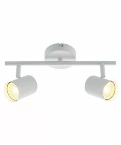 ELC Tomoki -LED-kohdevalo, Valkoinen, 2-lamp. 3 ELC Tomoki -LED-kohdevalo, Valkoinen, 2-lamp. -Lampan kauppa elc tomoki led kohdevalo valkoinen 2 lamp 3