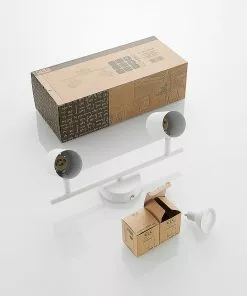 ELC Tomoki -LED-kohdevalo, Valkoinen, 2-lamp. 7 ELC Tomoki -LED-kohdevalo, Valkoinen, 2-lamp. -Lampan kauppa elc tomoki led kohdevalo valkoinen 2 lamp 7