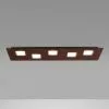 Fabbian Quarter -LED-kattovalaisin 5-lamp. Ruskea
