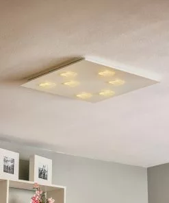 Fabbian Quarter -LED-kattovalo 7-lamp. Valkoinen