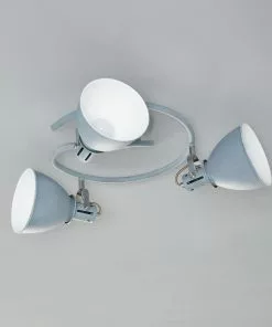 Globo Harmaa Kattospotti Jonas 3-lamp. Spiraalimuoto