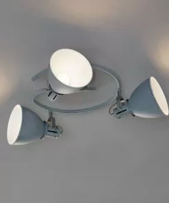 Globo Harmaa Kattospotti Jonas 3-lamp. Spiraalimuoto -Lampan kauppa harmaa kattospotti jonas 3 lamp spiraalimuoto 7