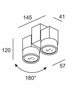 Egger Licht Katto- Tai Seinäkohdevalaisin STYLE DUO 2-lamp.