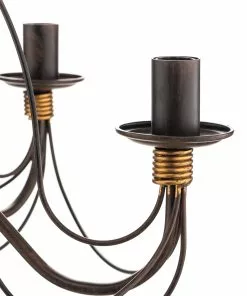 Euluna Kattokruunu Fiamma Marrone 5-lamp., Ei Varjostimia -Lampan kauppa kattokruunu fiamma marrone 5 lamp ei varjostimia 4