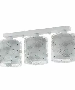Dalber Kattolamppu Clouds Lastenhuoneeseen 3-lamp Harmaa