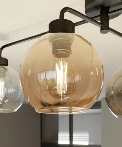 Euluna Kattovalaisin Cubus 4-lamp Kirkas/meripihka/harmaa -Lampan kauppa kattovalaisin cubus 4 lamp kirkas meripihka harmaa 3