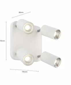 Nowodvorski Lighting Kattovalaisin Eye Spot 4-lamp. Neliö Valkoinen -Lampan kauppa kattovalaisin eye spot 4 lamp nelioe valkoinen 5