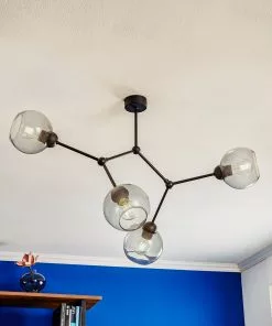 Euluna Kattovalaisin Fairy, 1-lamp., Harmaa-kirkas/musta -Lampan kauppa kattovalaisin fairy 1 lamp harmaa kirkas musta 7