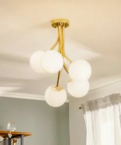 Euluna Kattovalaisin Selva, 5-lamp., Sisäkkäinen, Kulta