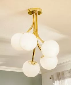 Euluna Kattovalaisin Selva, 5-lamp., Sisäkkäinen, Kulta -Lampan kauppa kattovalaisin selva 5 lamp sisaekkaeinen kulta 8