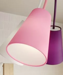 Euluna Kattovalo Wire Kids 5-lamp., Valk./pinkki/violetti -Lampan kauppa kattovalo wire kids 5 lamp valk pinkki violetti 7