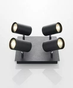 Lindby Joffrey -kattovalaisin, 4-lamp., Musta -Lampan kauppa lindby joffrey kattovalaisin 4 lamp musta 3