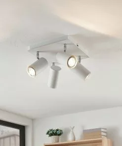 Lindby Joffrey -kattovalaisin, 4-lamp., Valkoinen