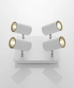 Lindby Joffrey -kattovalaisin, 4-lamp., Valkoinen -Lampan kauppa lindby joffrey kattovalaisin 4 lamp valkoinen 3